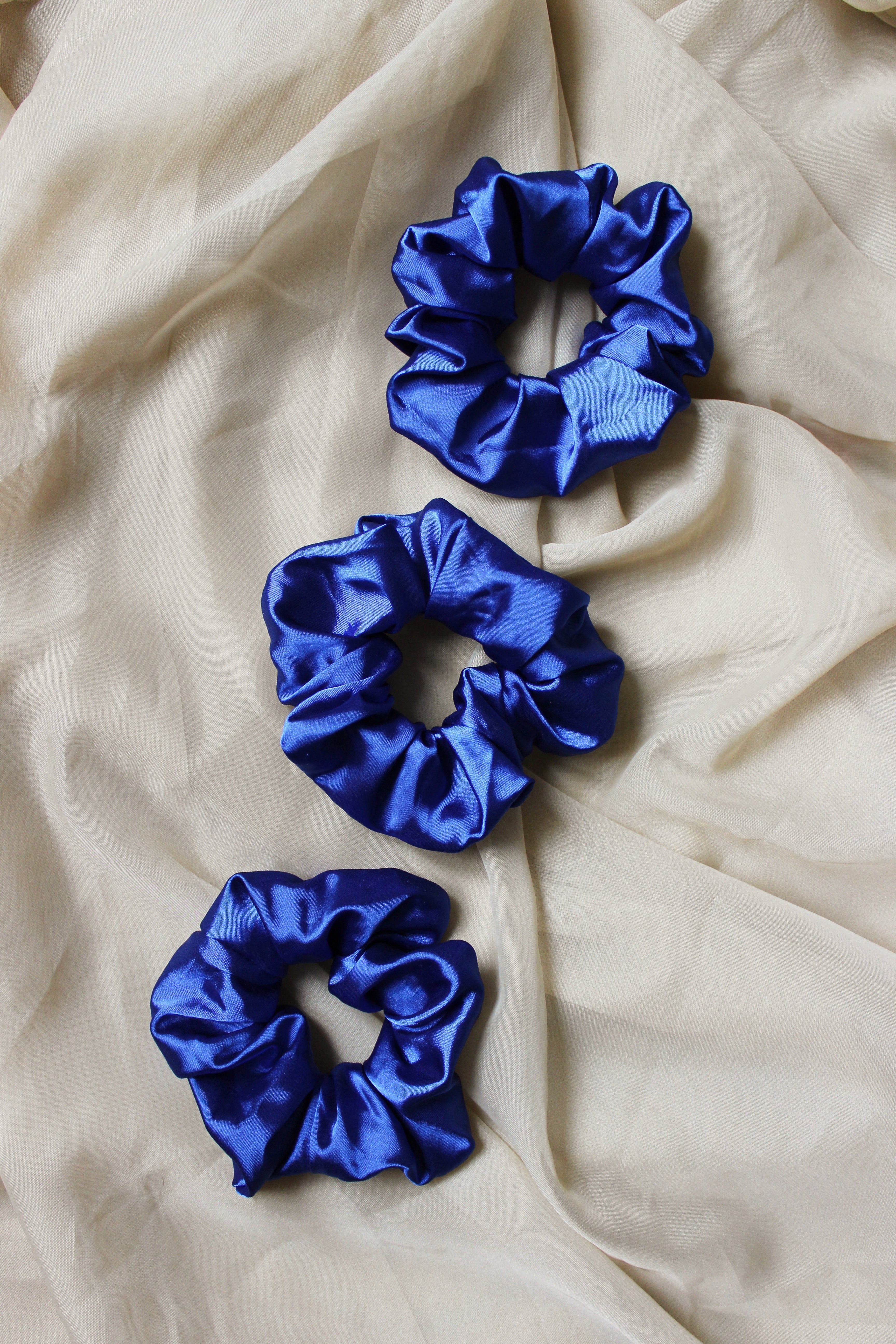 Satin Blue Scrunchie