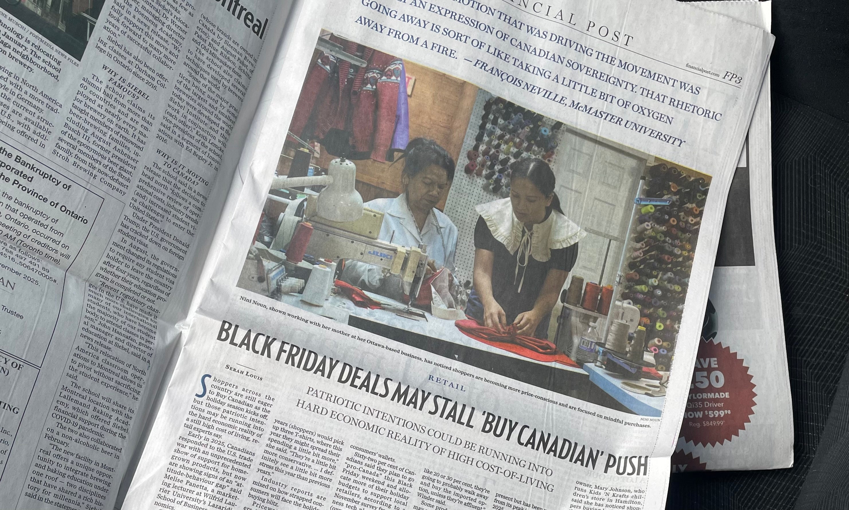 With Nini on National Post