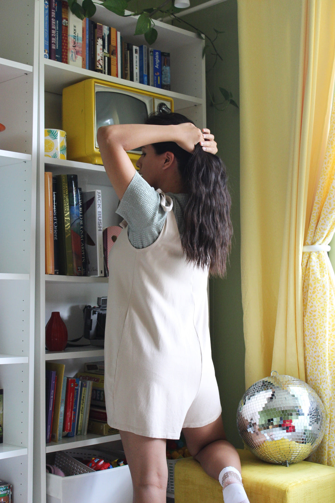 Beige Coffee Shop Playsuit