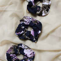 Purple Floral Scrunchie
