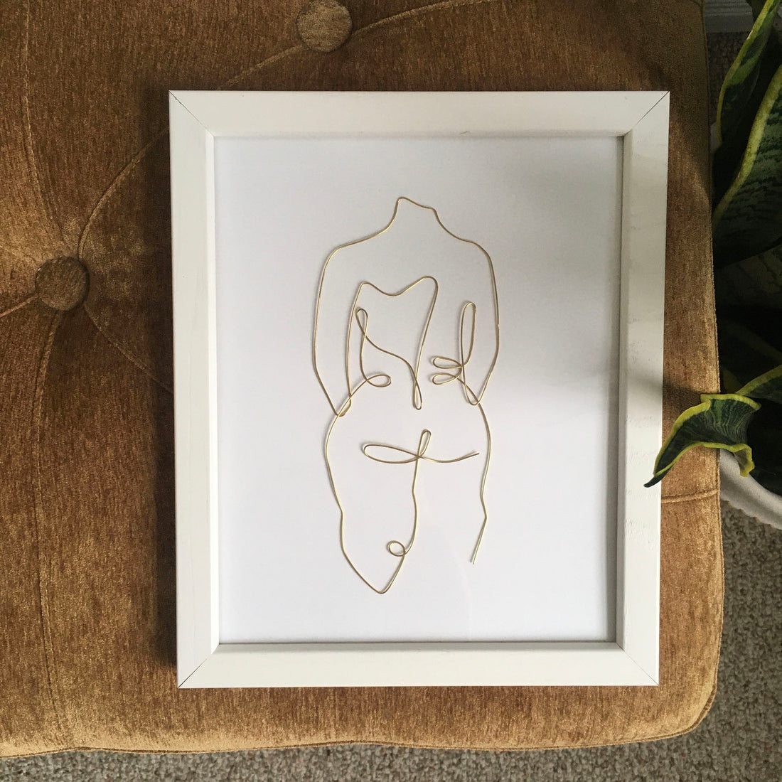 Armour wire art - white frame lifestyle