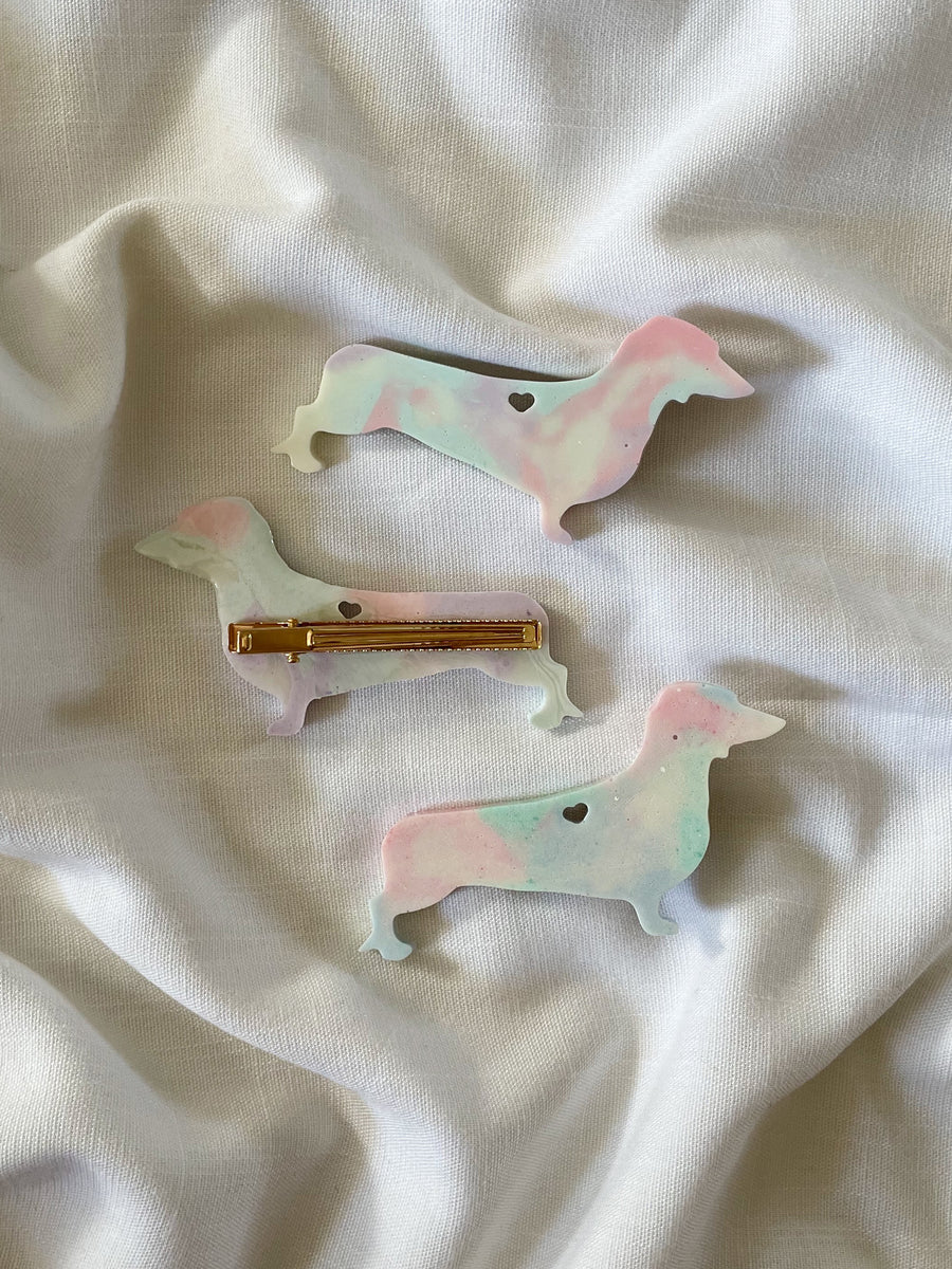 Pastel Puppy Barrette